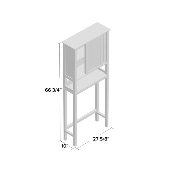 Bay Isle Home Laplant Solid Wood Freestanding OverTheToilet Storage
